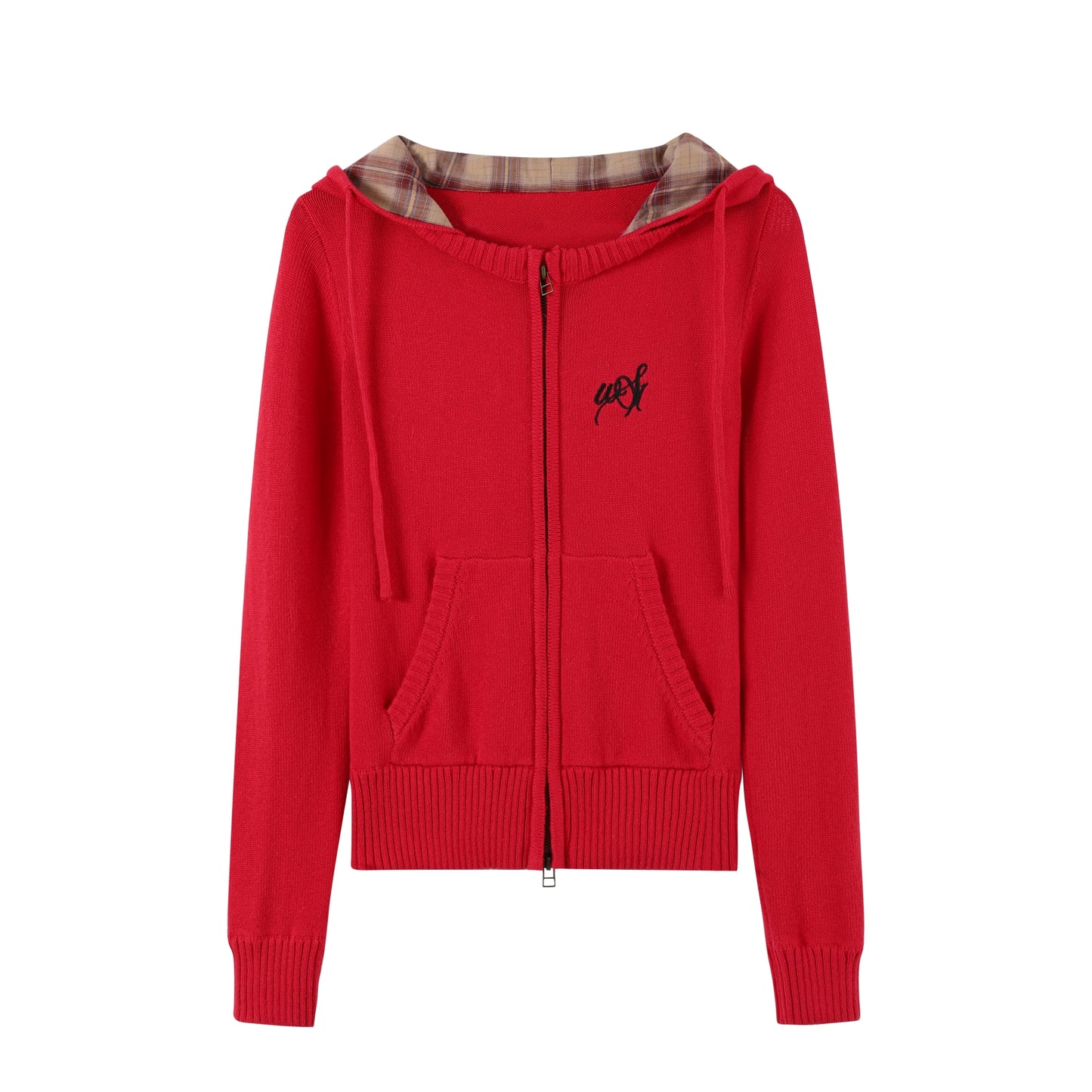 Zipper Sweater With Trousers Set-Up