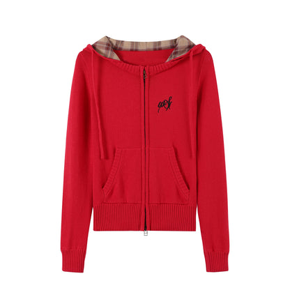 Zipper Sweater With Trousers Set-Up