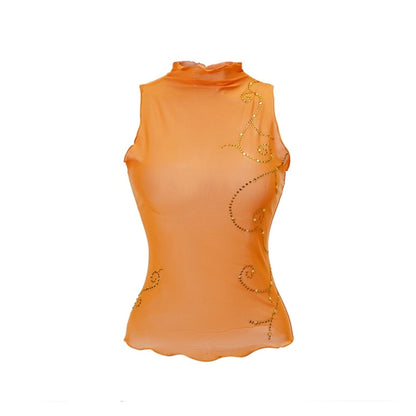 Spring Diamond Mesh Top