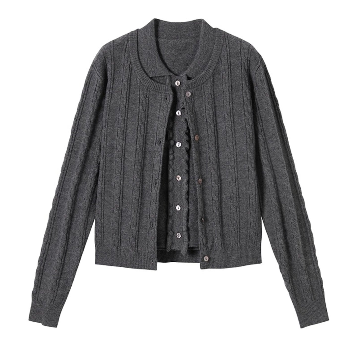 Fall Knitted Skirt Top Set-Up