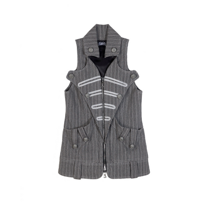 Maglia gotica senza maniche con scollo all’americana