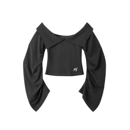 Polka Dot Off-Shoulder Knit Set-Up