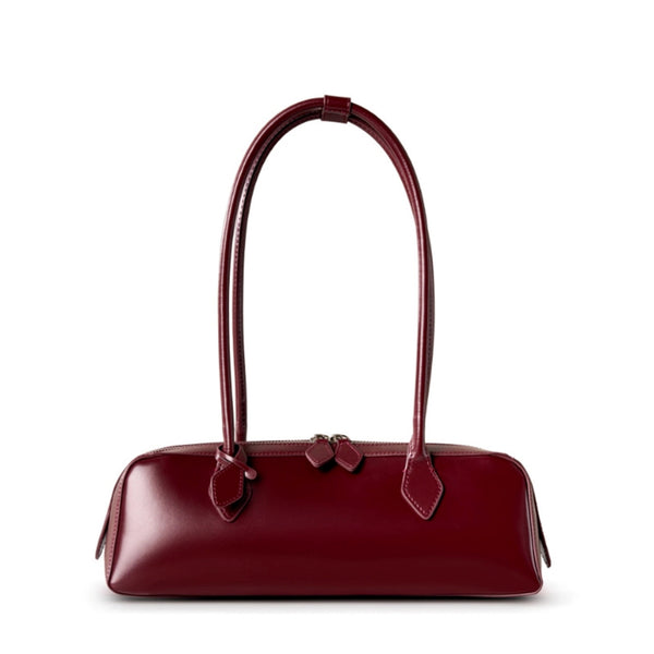 Red Cowhide Shoulder Bag