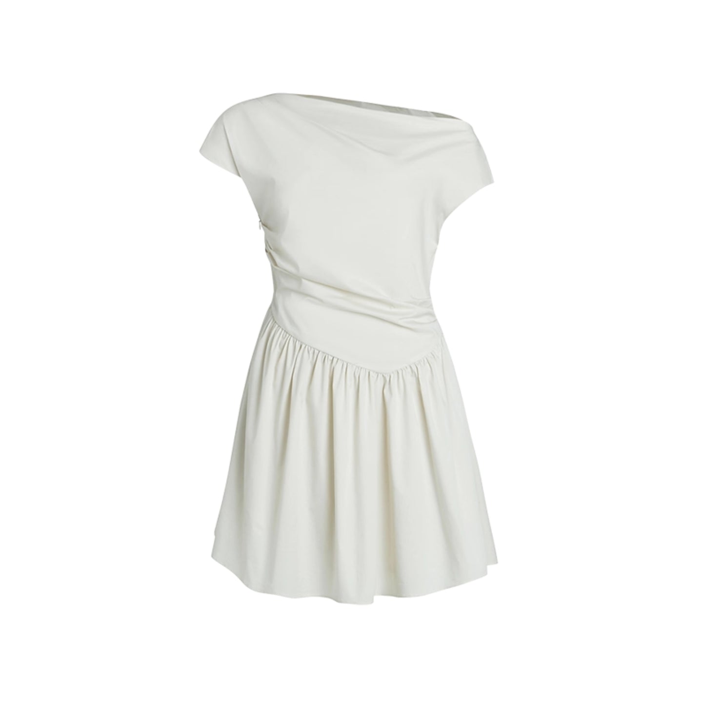 Upright Pleated Shoulder Dress