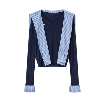 Vintage V-Neck Long Sleeve Top