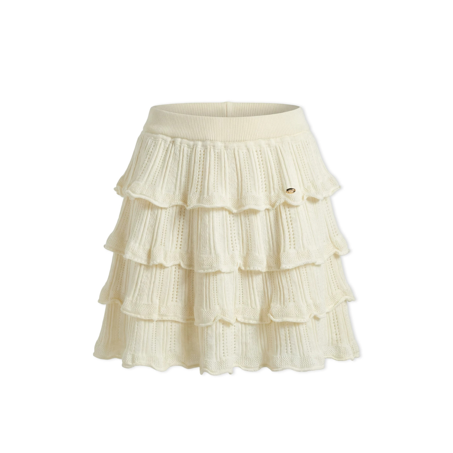 Lace-Tiered Knit Top Set-Up