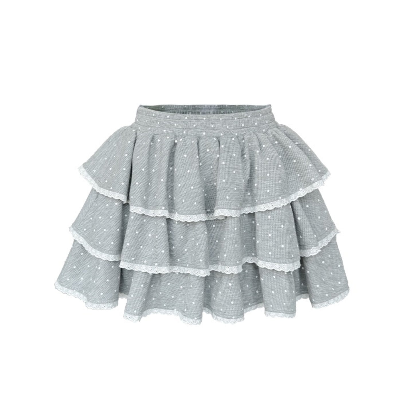 Hooded Polka Dot Tracksuit Skirt Set-Up