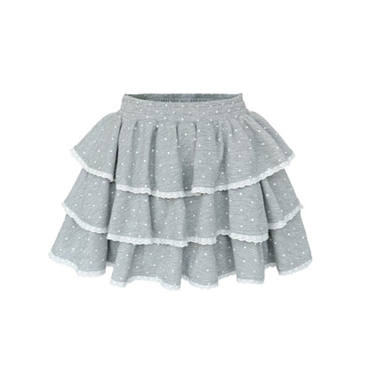 Hooded Polka Dot Tracksuit Skirt Set-Up