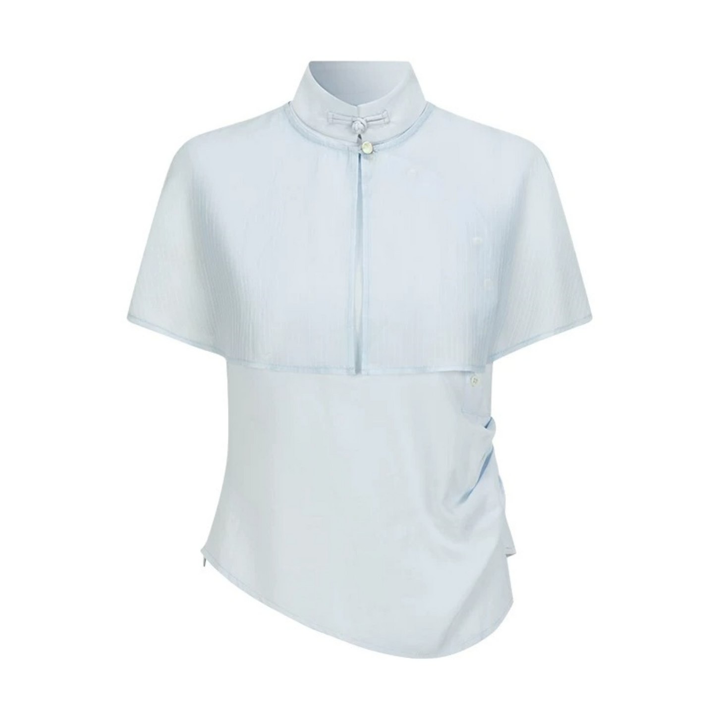 Detachable Cape Sleeveless Shirt