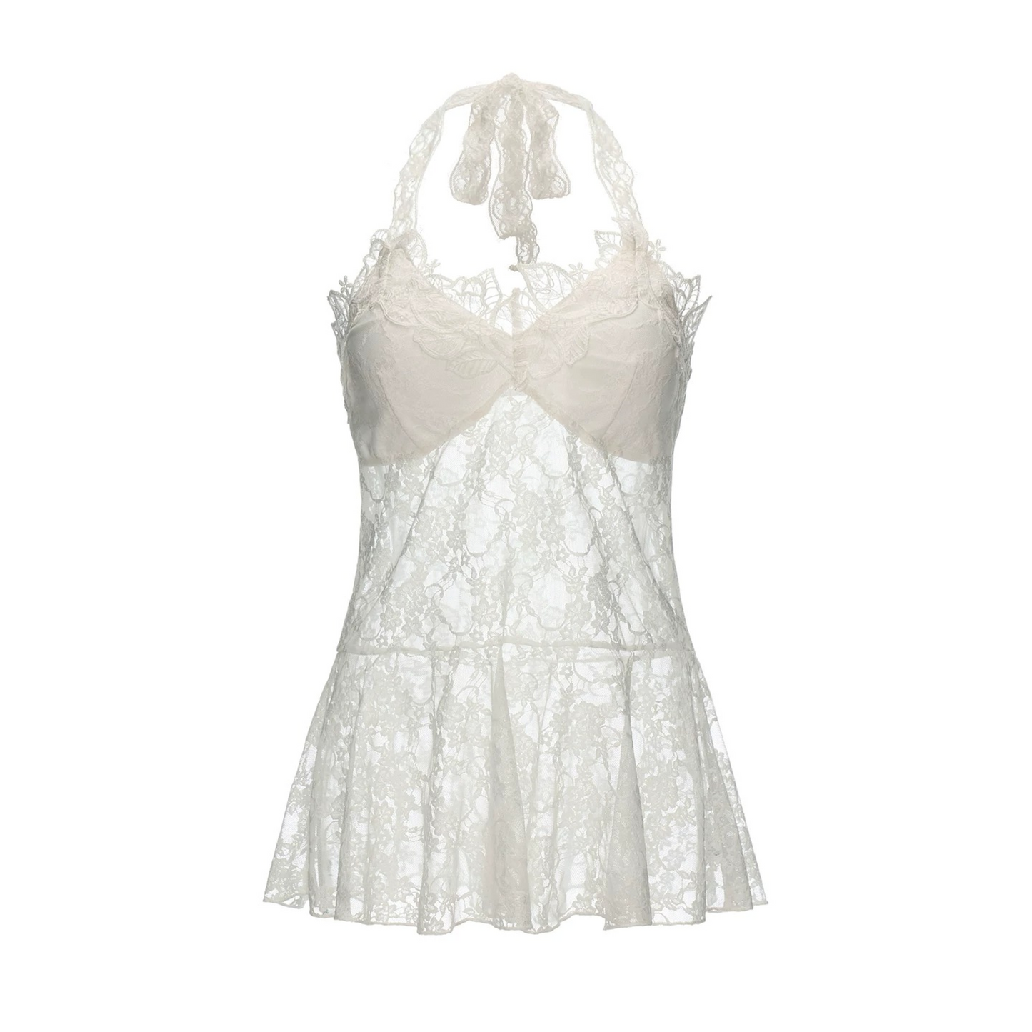 Slim Lace Bow-Tie Top Set-Up