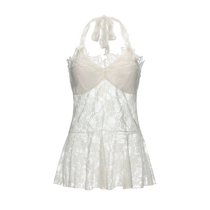 Slim Lace Bow-Tie Top Set-Up