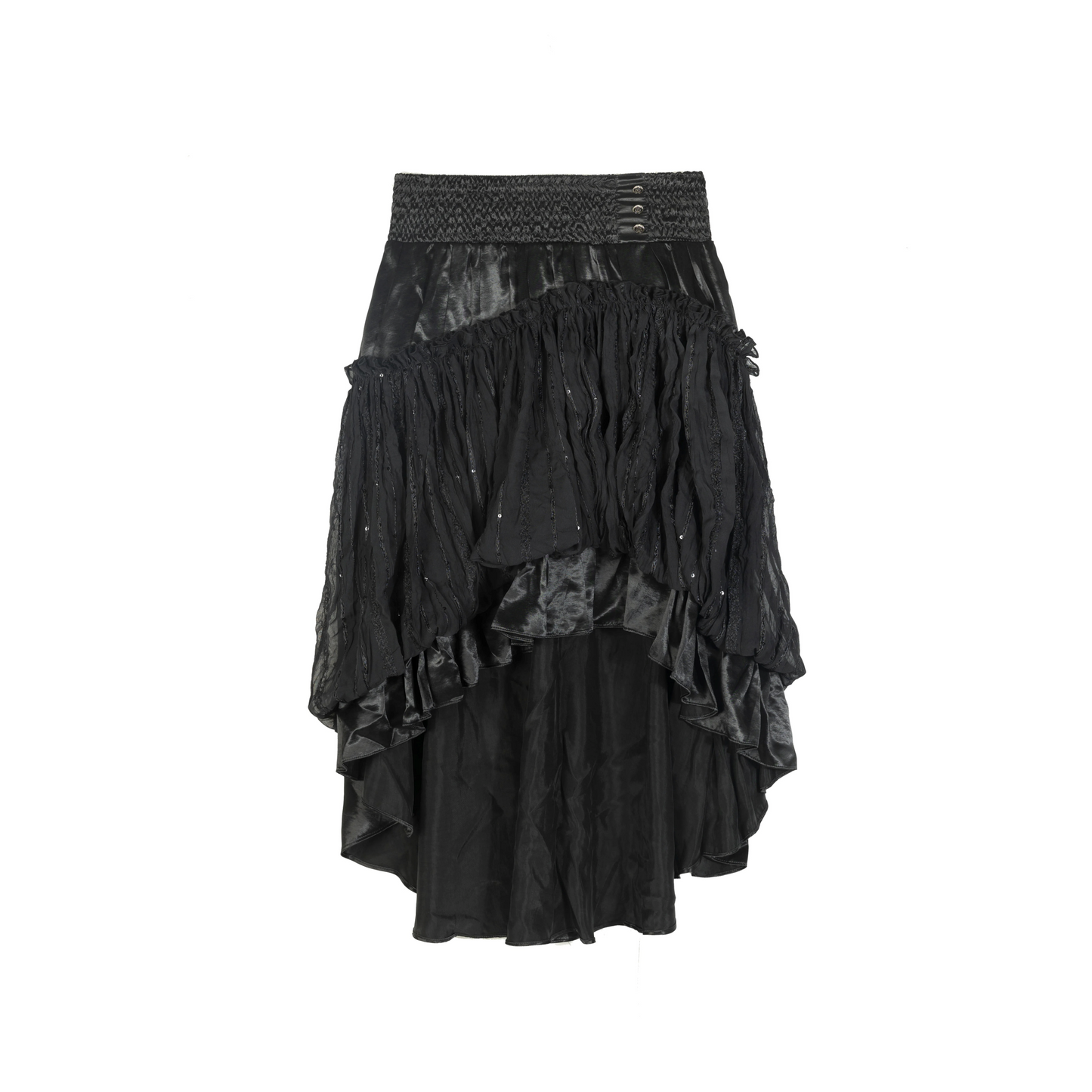 Asymmetrischer Rock mit hoher Taille