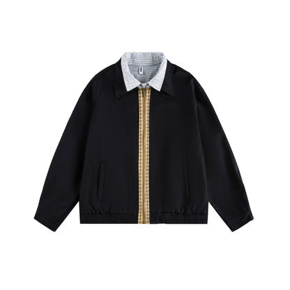 Vintage Contrast Lapel Jacket