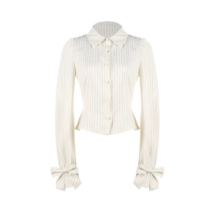 Daffodil Striped Blouse Vest Set-Up