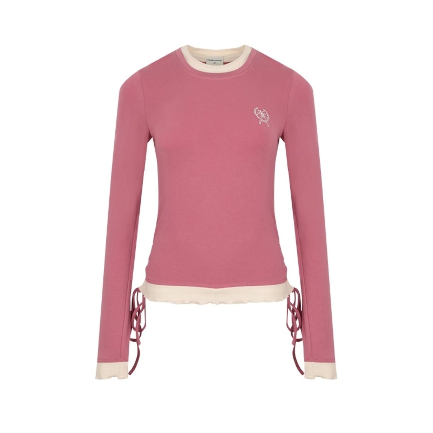 Contrasting Slim Long-Sleeved Top
