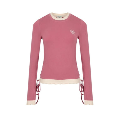 Contrasting Slim Long-Sleeved Top