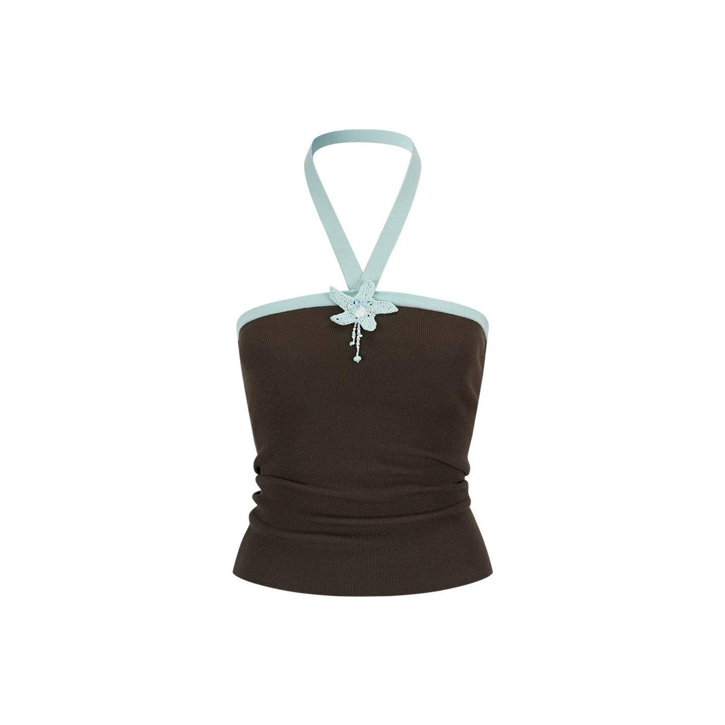 Hand-Woven Patchwork Halter Top