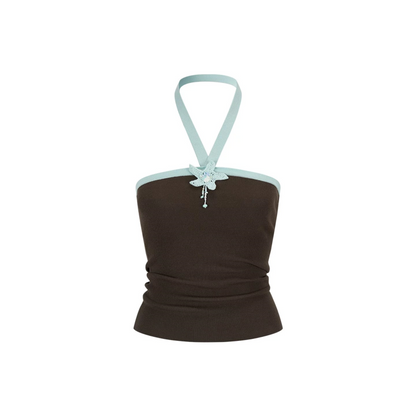 Hand-Woven Patchwork Halter Top