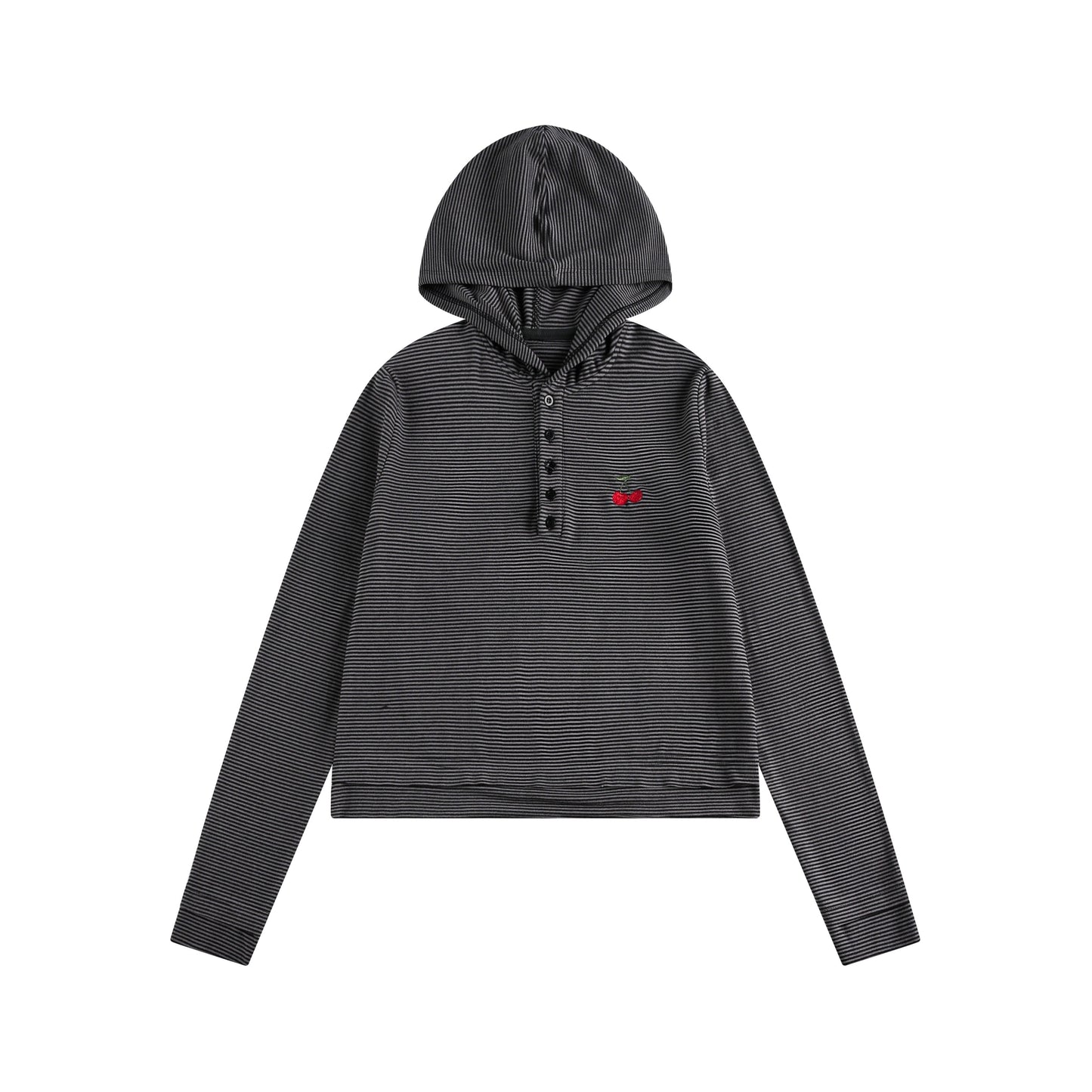 Embroidered Striped Long Sleeve Tee