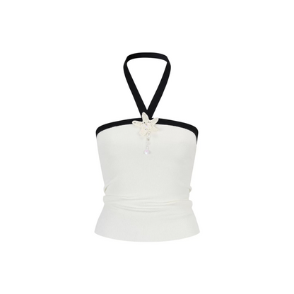 Hand-Woven Patchwork Halter Top