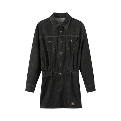 Volume Shoulder Long Shirt Set-Up