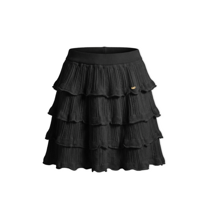 Lace-Tiered Knit Top Set-Up