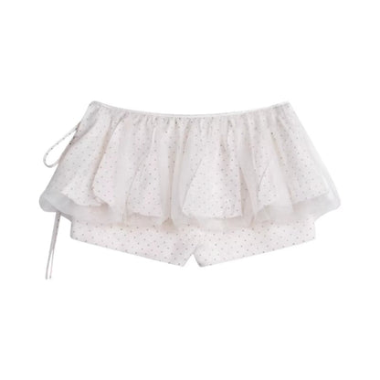 Nap Dot Mesh Culottes Set-Up