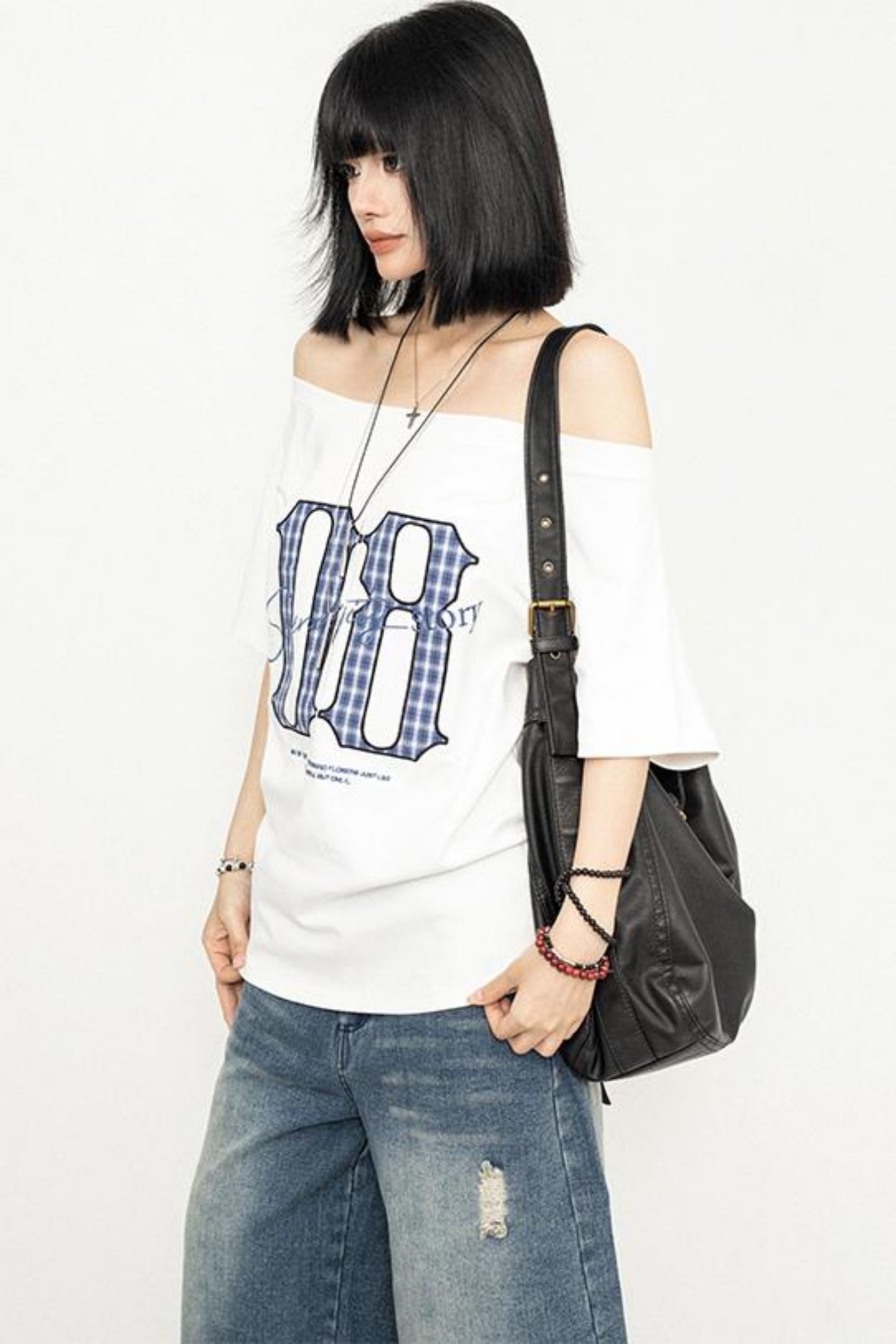 Retro Spice Girls One-Shoulder Tee