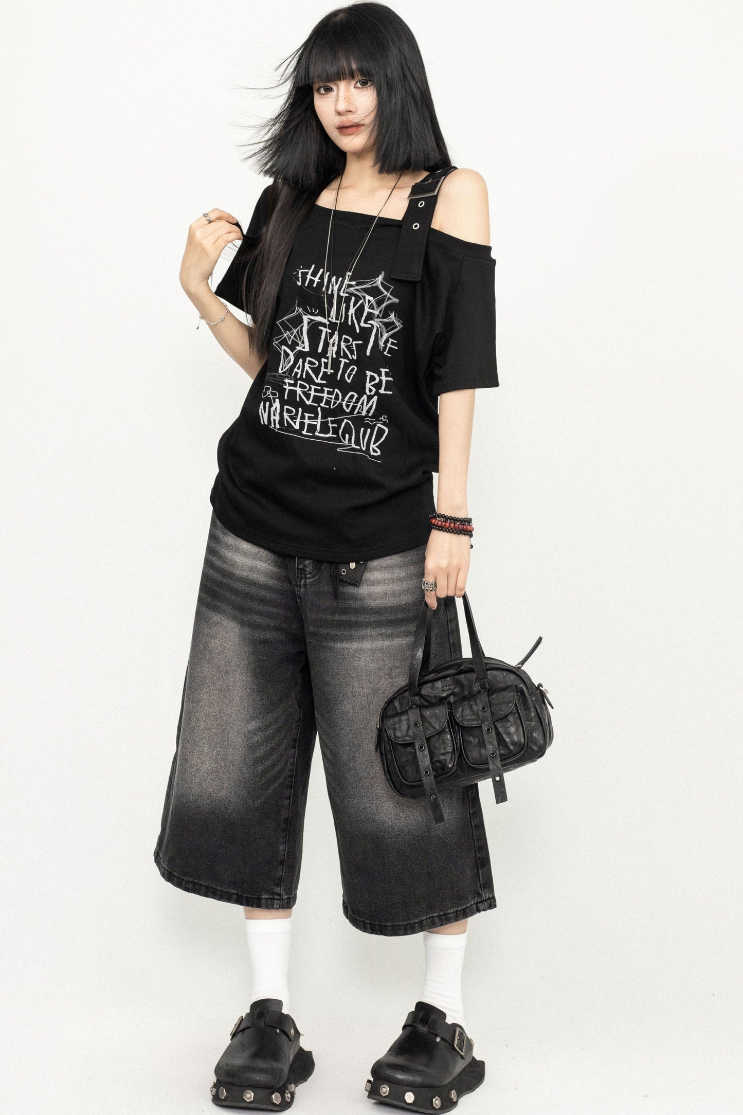 Vintage Look Cropped Trousers