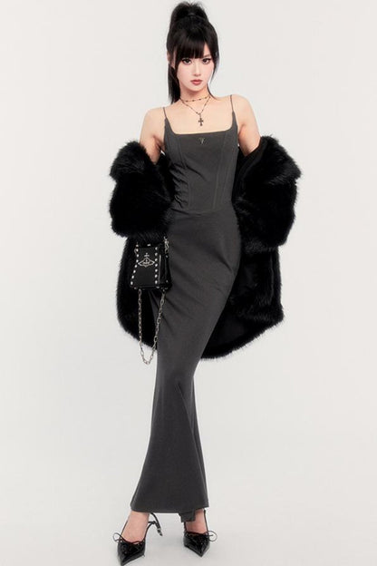 Romantic Long Strap Mermaid Dress