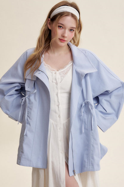 Morning Mist Cotton Bow Jacket