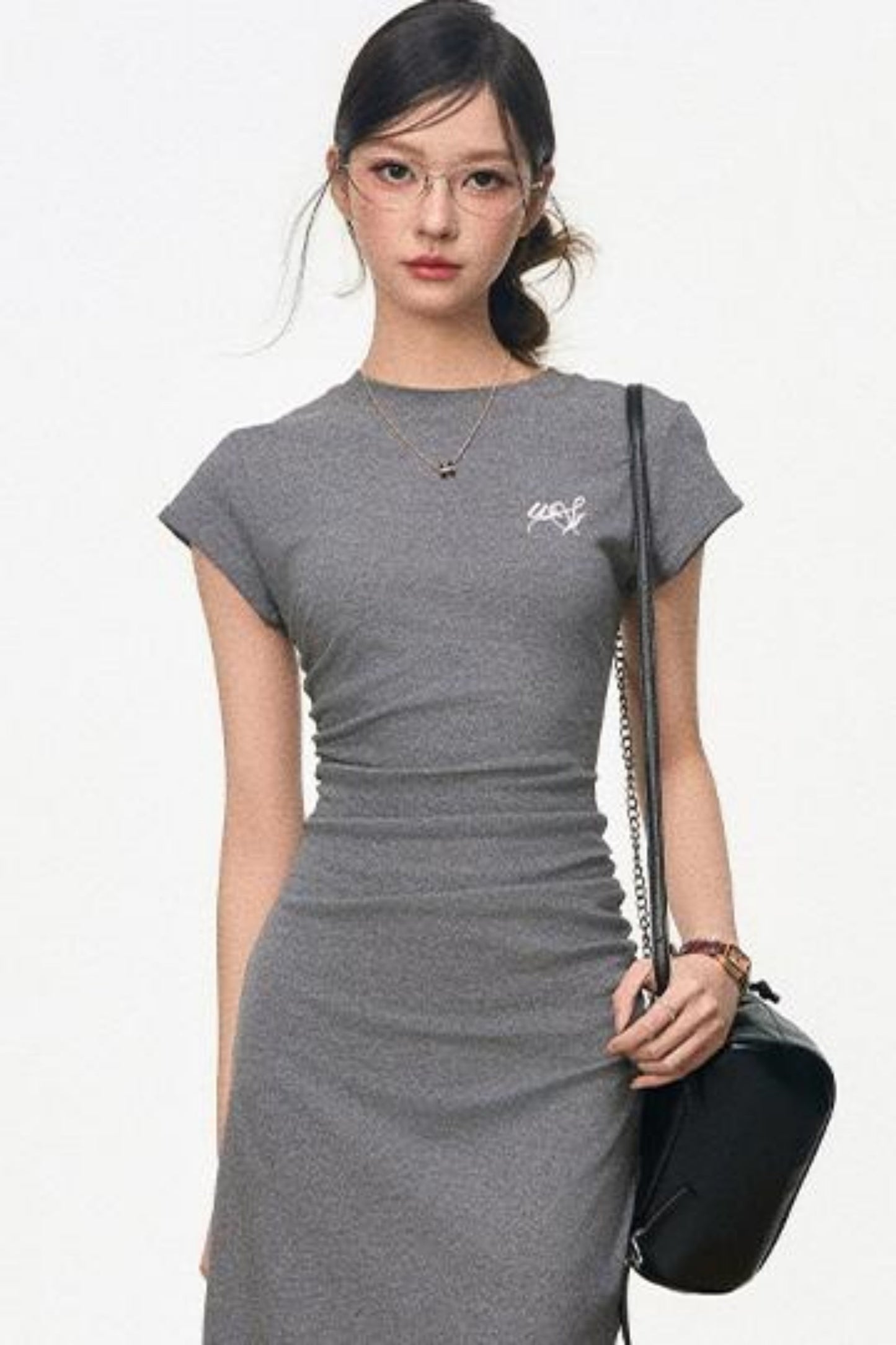 Comfy Drawstring Knit Dress