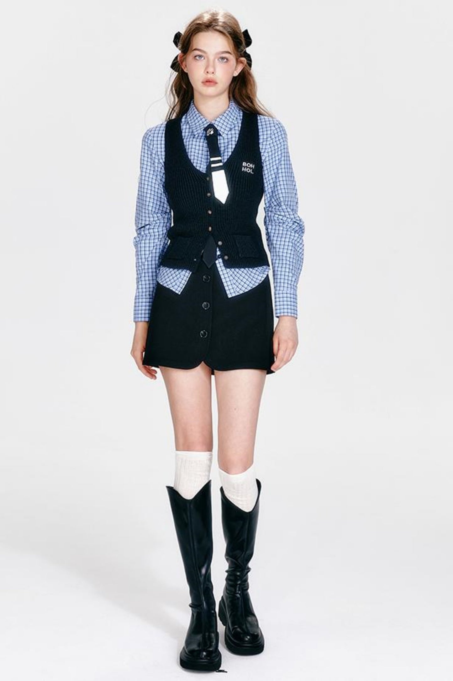 Vintage Plaid Skirt Set-Up