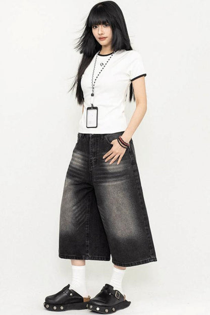 Retro Off-Shoulder Mesh T-Shirt