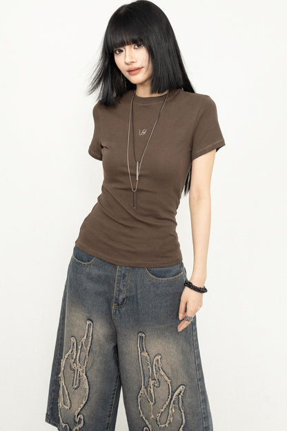 Y2K Sweetheart Shoulder Tee