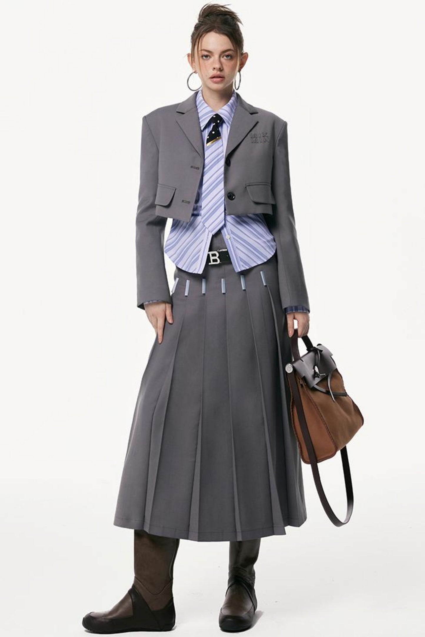 Chic Short Gray Jacket