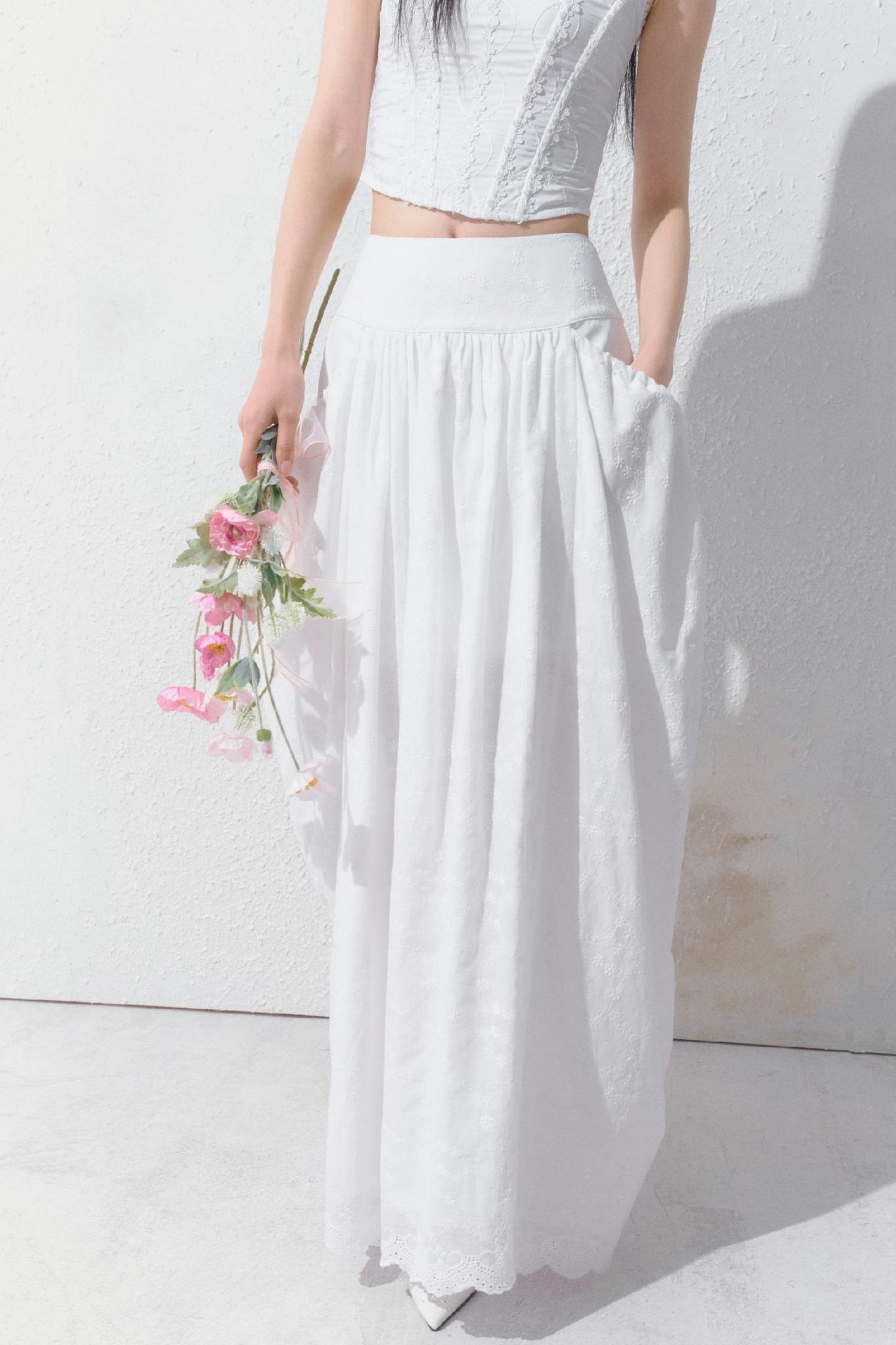Dreamy White Lei Pod Skirt