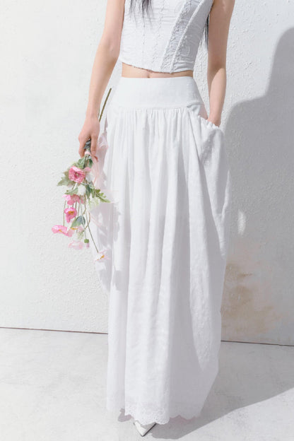Dreamy White Lei Pod Skirt