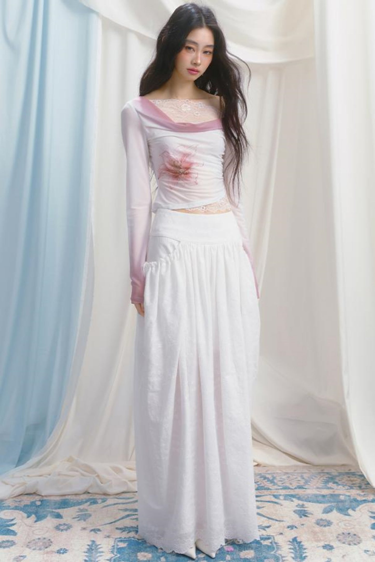 Dreamy White Lei Pod Skirt