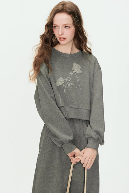 Spring Floral Knit Set