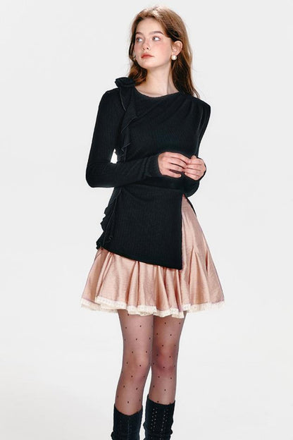 French Pink Rose Half Skirt