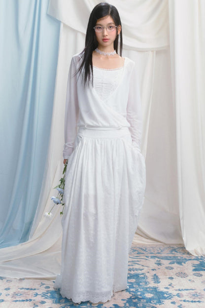 Dreamy White Lei Pod Skirt