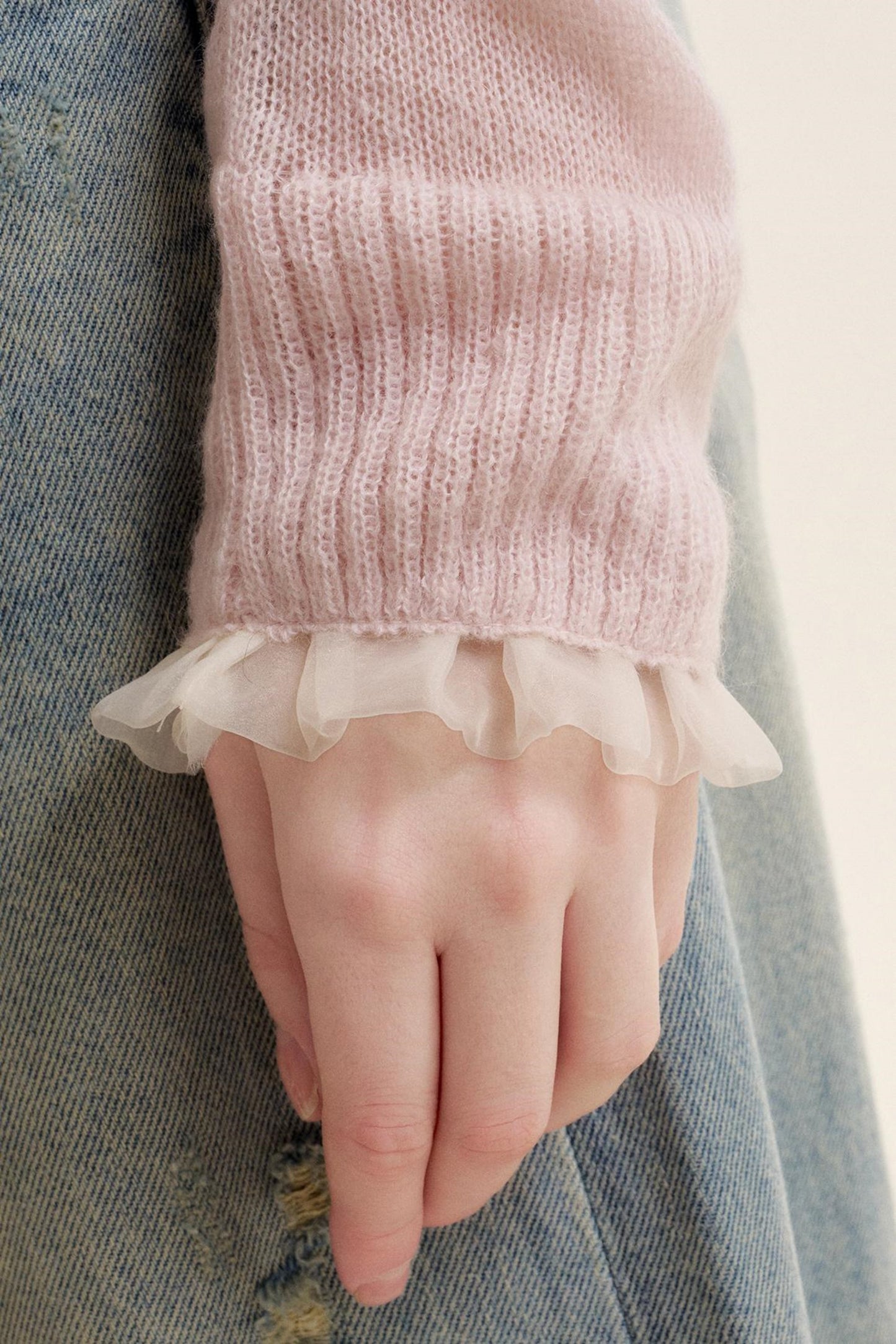 Sheer Organza Mohair Cardigan