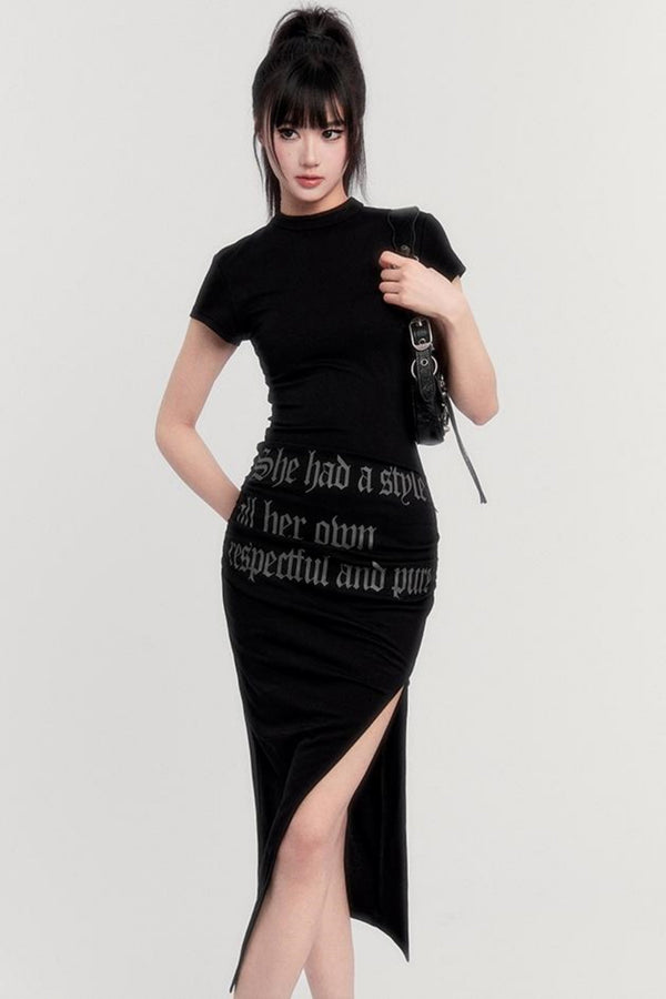 Backless Pleated Hip Knit Dress