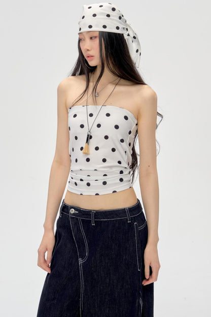 Polka Dot Bandeau Hoodie