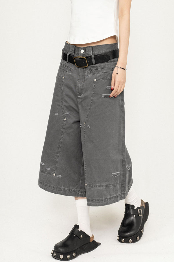 Wide-Leg Work Shorts