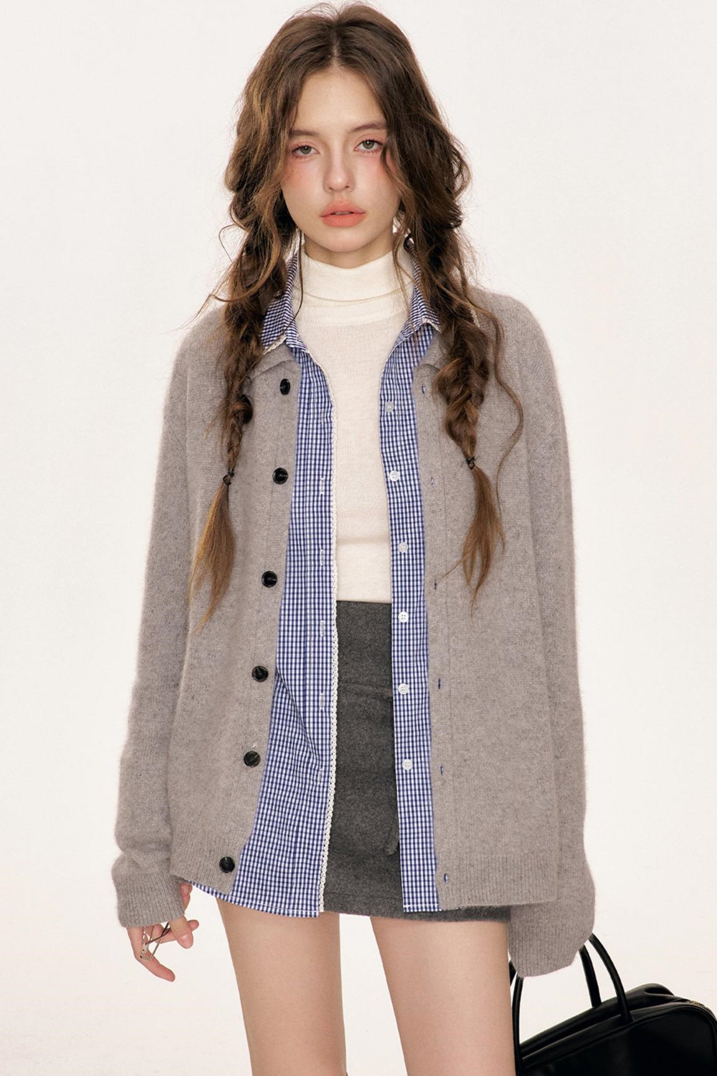 Wool Blend Tweed Mini Skirt