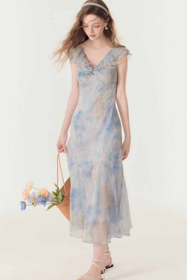 Halo Ruffle Maxi Dress