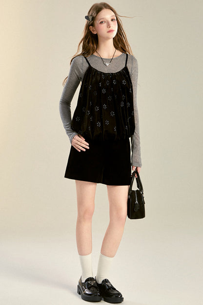 Layered Floral Camisole Top Set-Up