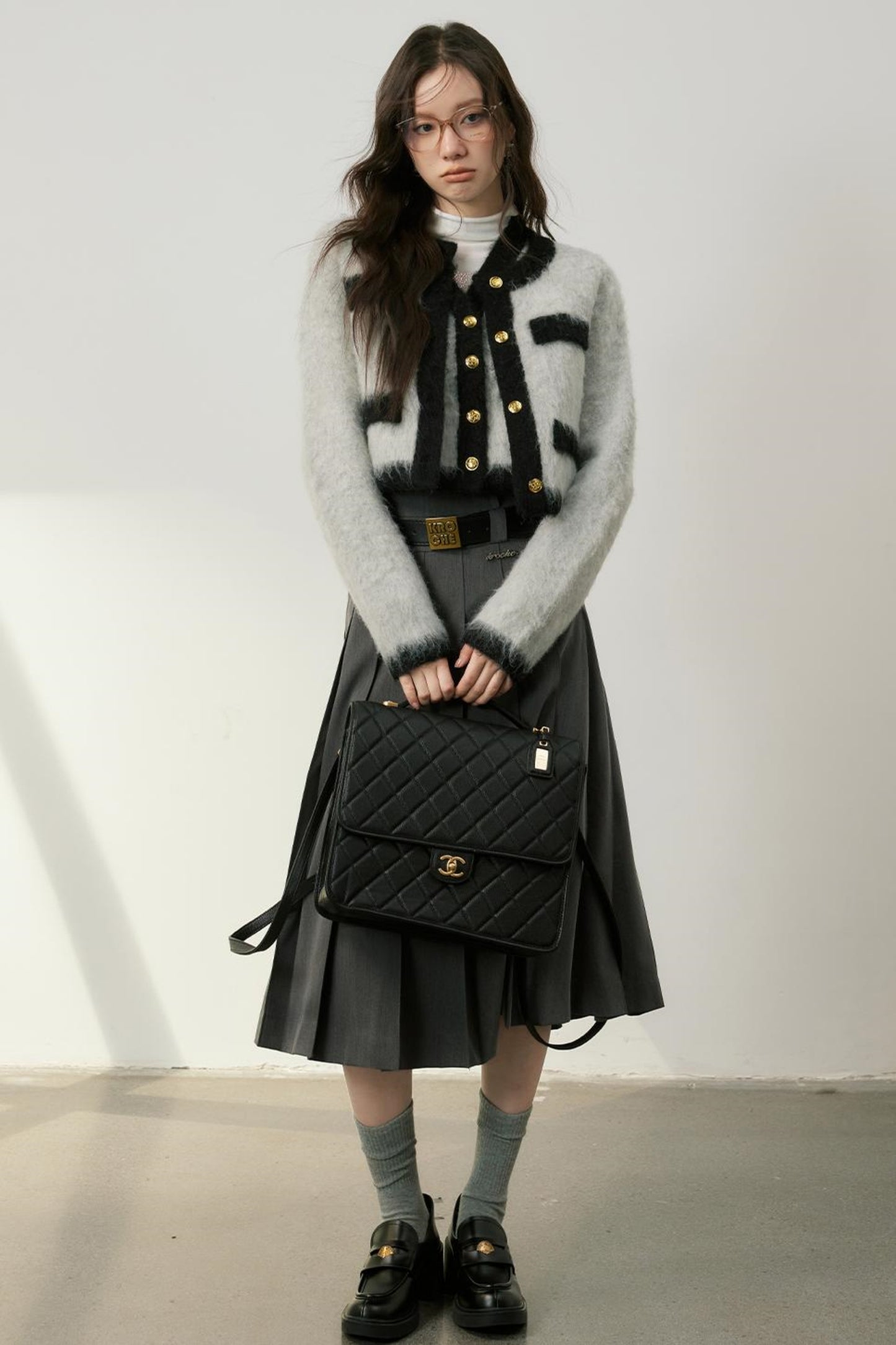 High Waist Pleated Skirt